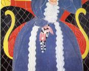 亨利 马蒂斯 : 穿蓝衣服的女人（大蓝袍和含羞草）